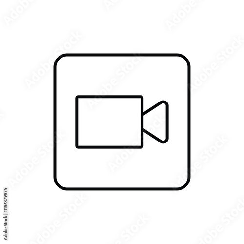 Video call icon logo sign set vector outline