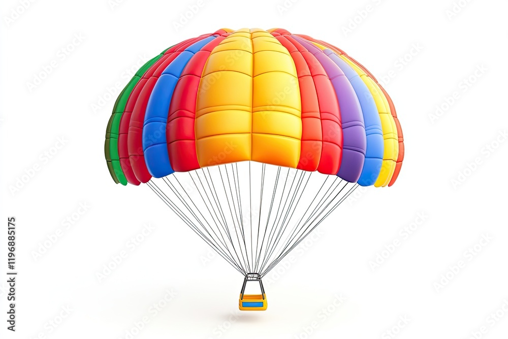 Fototapeta premium Parachute isolated on white background