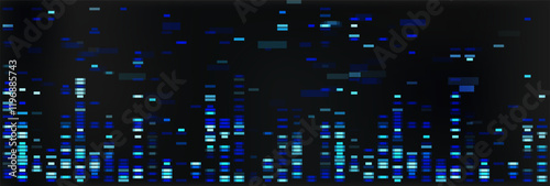 Dna sequence map. Genetic pattern background with medical genome research visualization. Abstract lab analytics with x and y architecture for infographic. Forensic laboratory illustration with glitch.