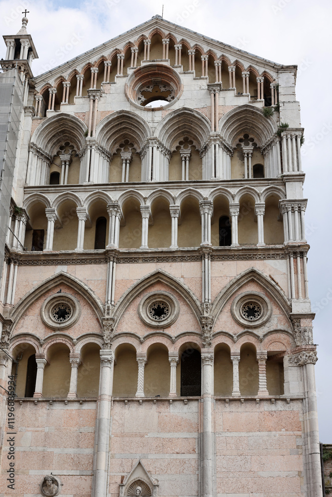 Facade of Ferrara cathedral, Basilica Cattedrale di San Giorgio, Ferrara, Italy Facade of Ferrara cathedral, Basilica Cattedrale di San Giorgio, Ferrara, Italy