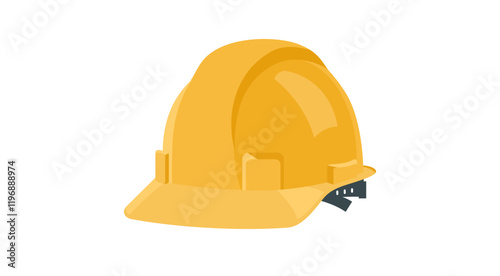 Construction helmet isolated. Vector illustration.