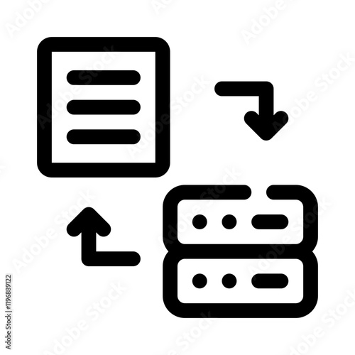 data transfer line icon