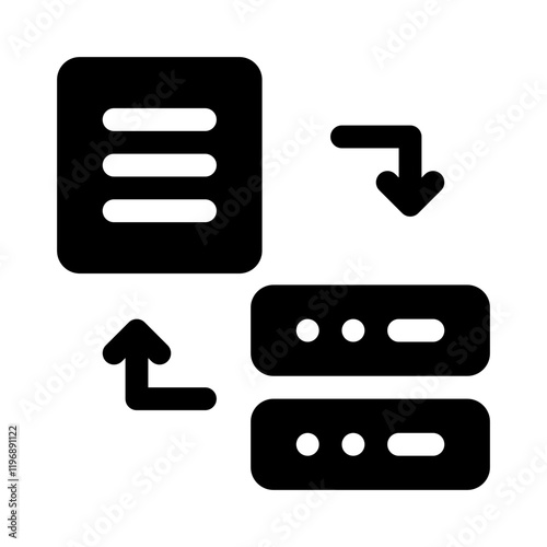 data transfer glyph icon
