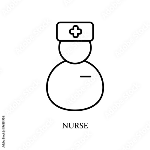 Icon a NURSE, isolated against a clean background.