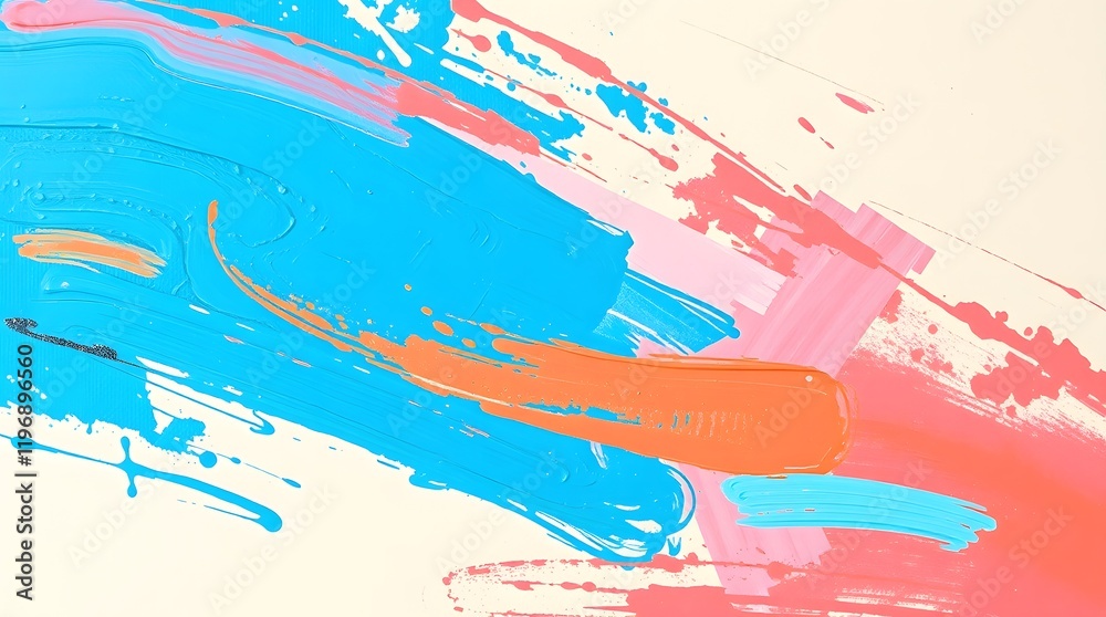 Abstract Pastel Paint Strokes Bright Colors Expressive Texture Creamy Background Abstract Pastel Paint Strokes Bright Colors Expressive Texture Creamy Background
