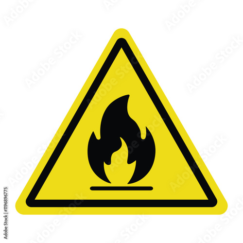 warning fire icon. danger fire icon sign. flammable symbol. fire warning. warning and hazard sign.  flammable substance symbol. vector illustration on transparent background