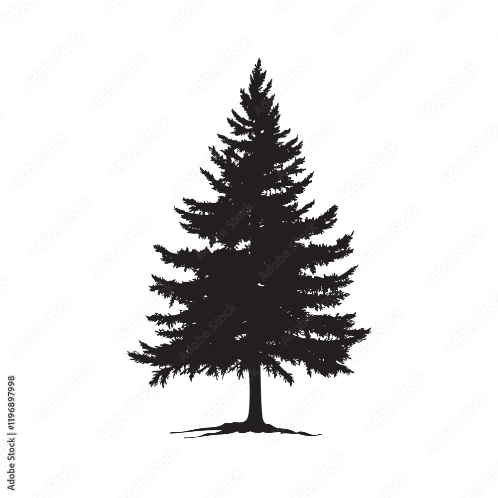 Obraz premium christmas tree isolated on white