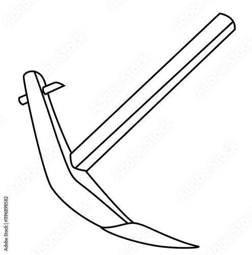 Cute cartoon hand drawn vector farmer plough coloring page.
