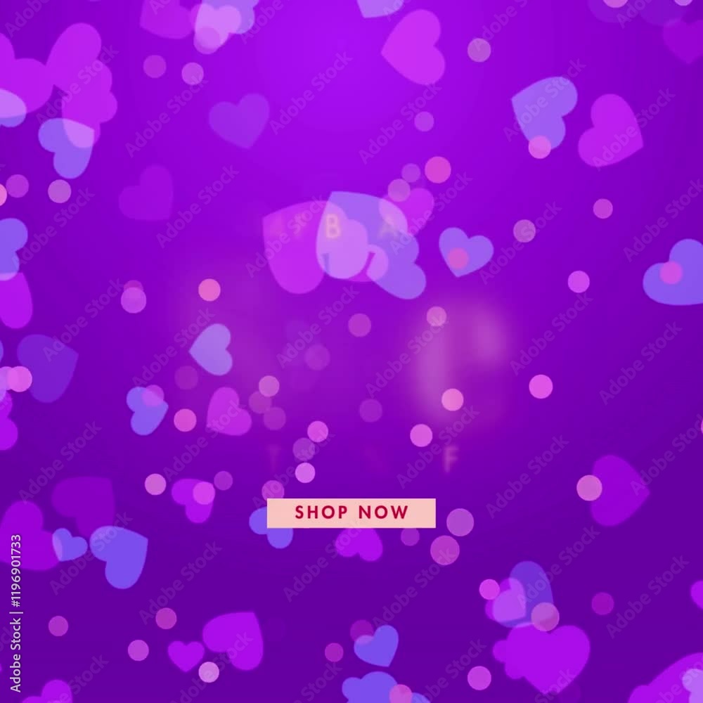 Happy Valentine's Day animated greeting with an abstract background