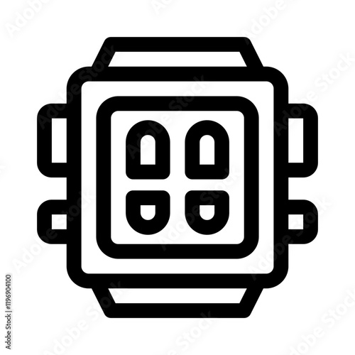 pedometer line icon