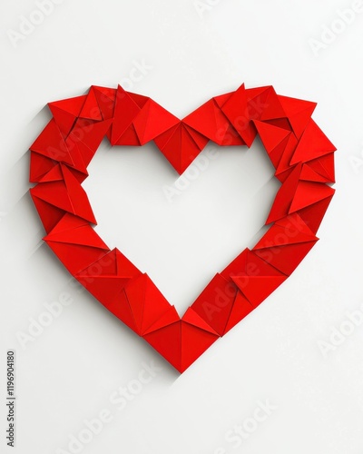 Wallpaper Mural Creative love themed red heart frame art minimalist design studio setting paper composition realistic presentation Torontodigital.ca