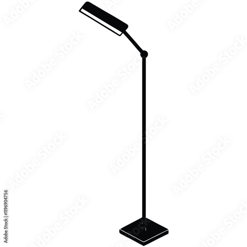 Modern Floor Lamp Vector Illustration - Interior Design Element