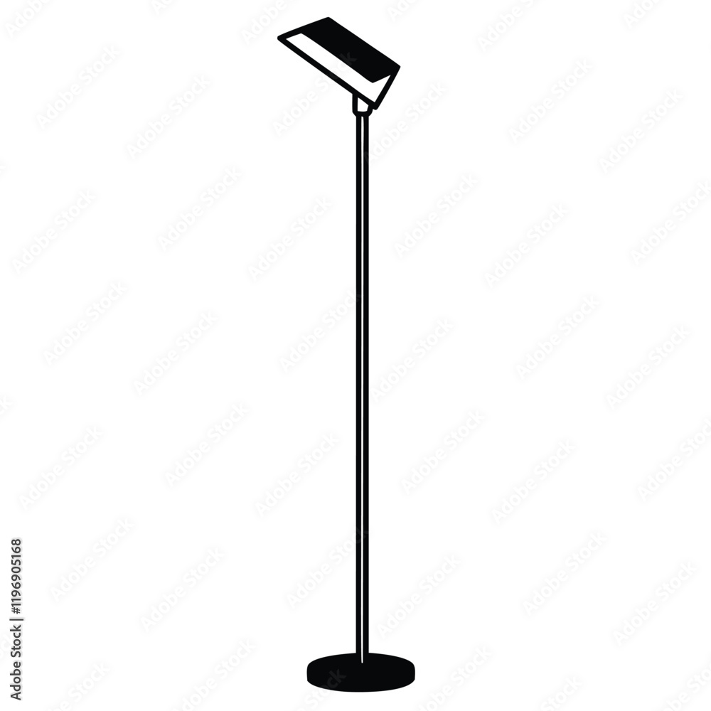 Modern Floor Lamp Vector Illustration - Interior Design Element Modern Floor Lamp Vector Illustration - Interior Design Element