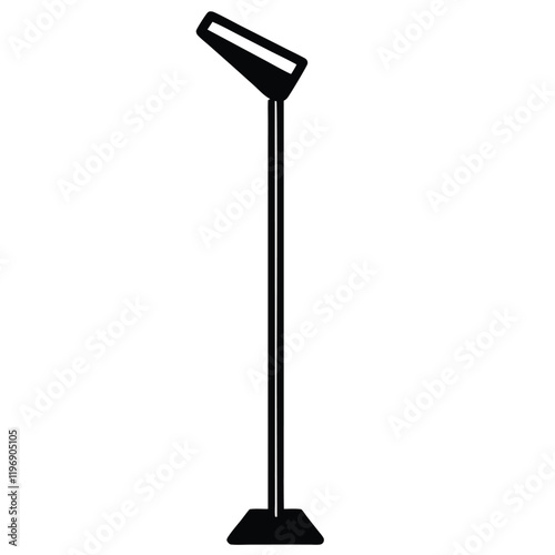 Modern Floor Lamp Vector Illustration - Interior Design Element