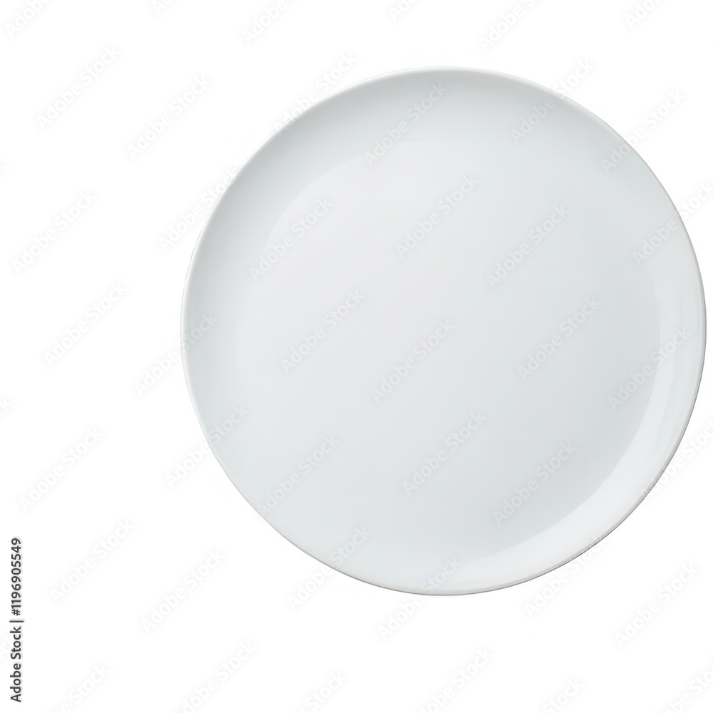 A simplistic white plate, perfect for serving various culinary delights., isolated on a transparent background. A simplistic white plate, perfect for serving various culinary delights., isolated on a transparent background.