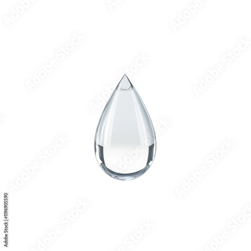 A single clear water drop representing purity and the essence of nature's beauty.