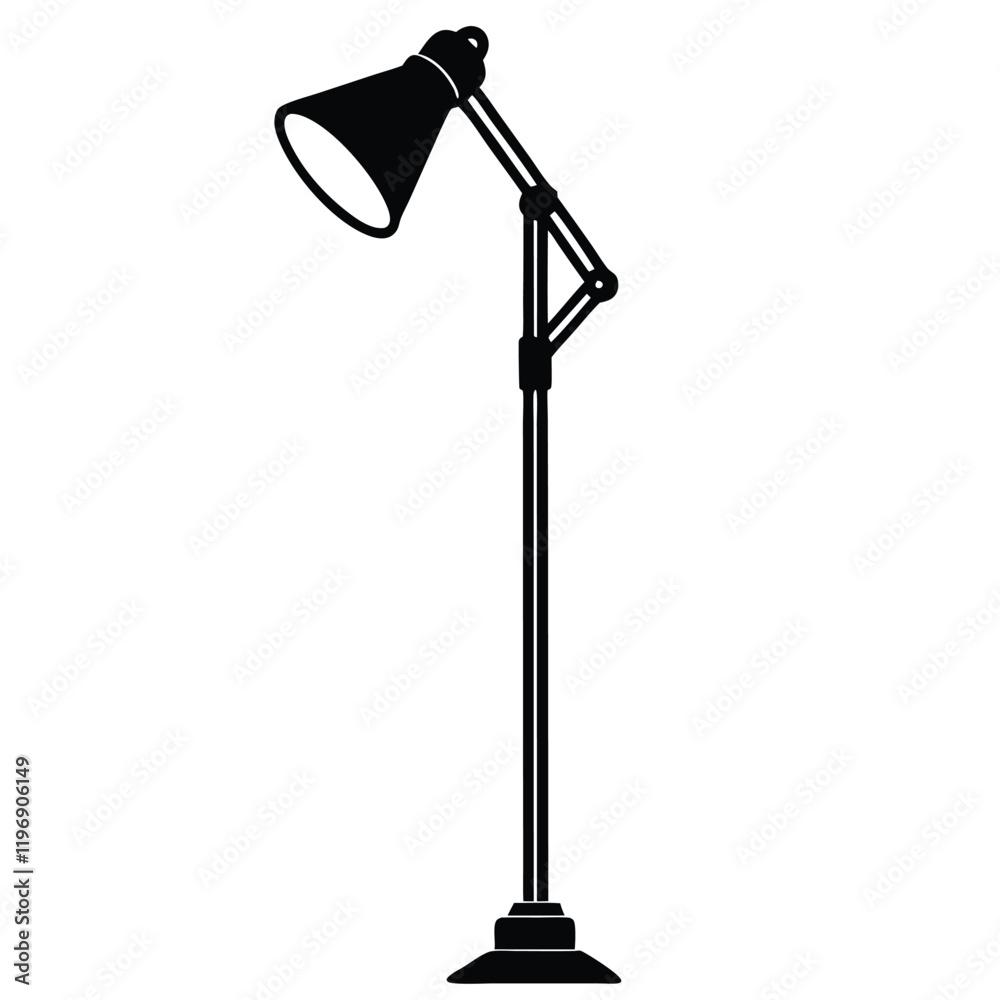 Modern Floor Lamp Vector Illustration - Interior Design Element Modern Floor Lamp Vector Illustration - Interior Design Element