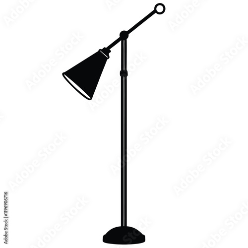 Modern Floor Lamp Vector Illustration - Interior Design Element