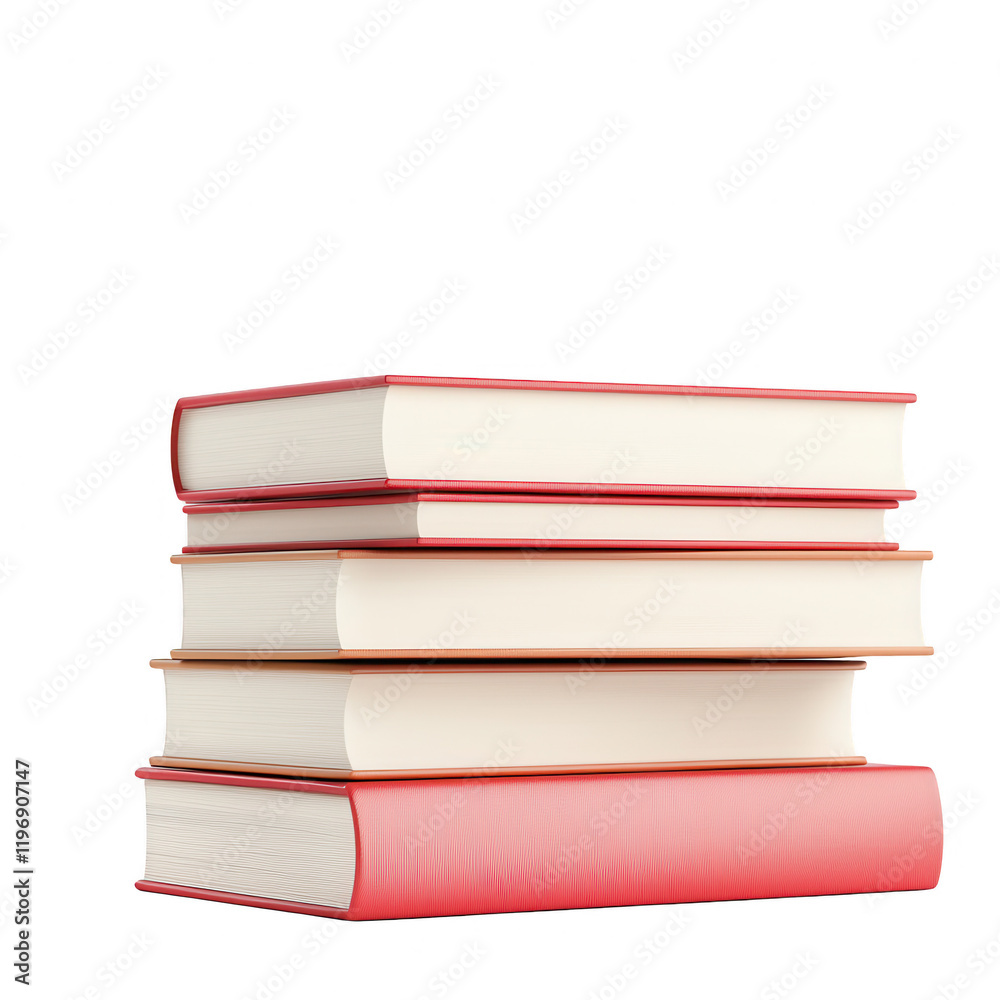 A stack of colorful books representing knowledge and learning., isolated on a transparent background. A stack of colorful books representing knowledge and learning., isolated on a transparent background.