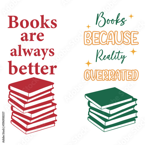 Bookmark Quote typography vector illustration, Bookmark Clipart Design