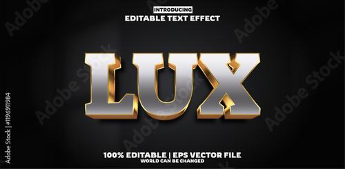 New Lux editable text effect in modern trend style