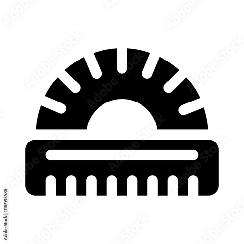 protractor glyph icon