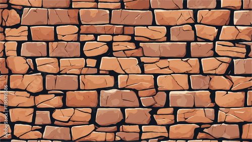 Brick wall background. Brick wall texture. Vector brick wall. Vector illustration. 