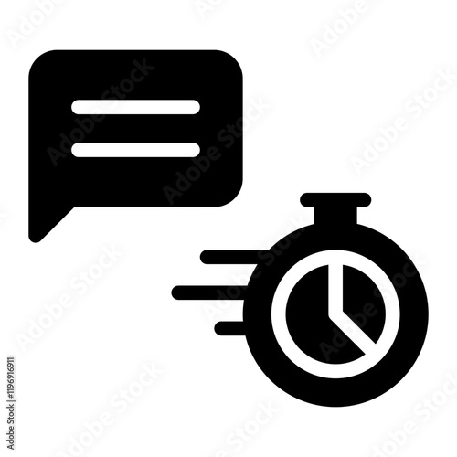 quick response glyph icon