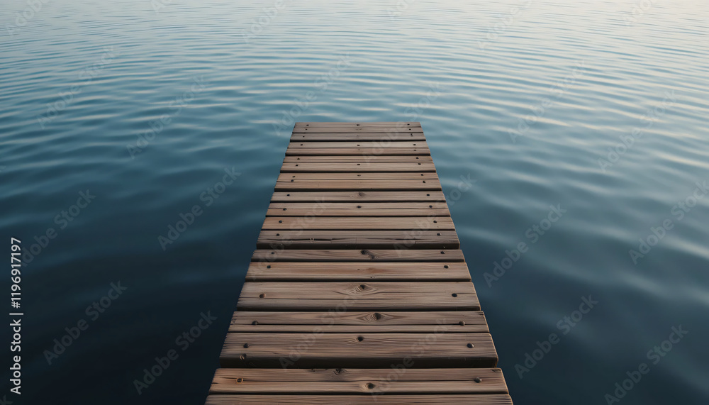 empty wooden dock on calm water empty wooden dock on calm water