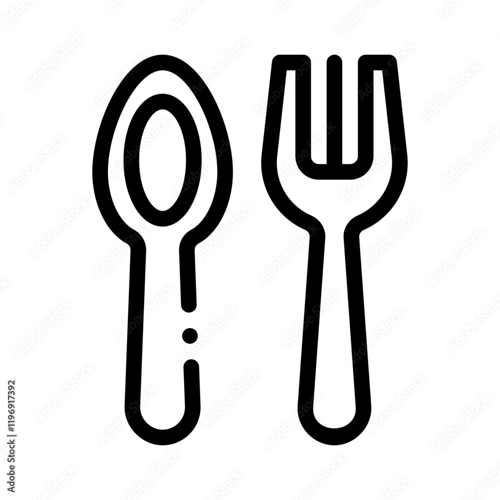 spoon line icon