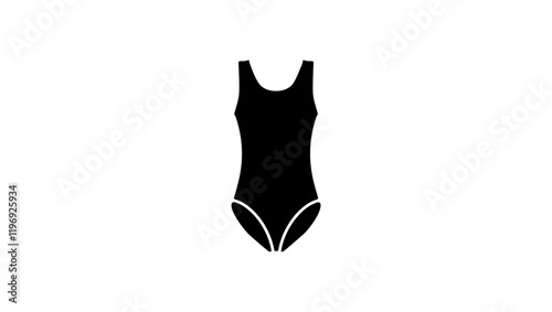 leotard emblem , black isolated silhouette