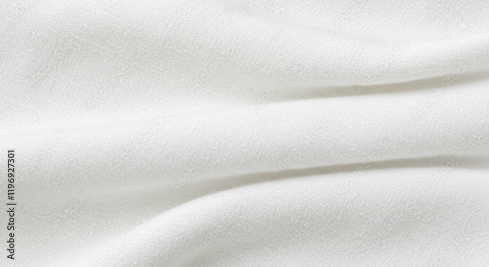 Obraz premium White Fabric Texture Soft Smooth Draped Cotton Textile Background