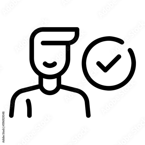 satisfied line icon