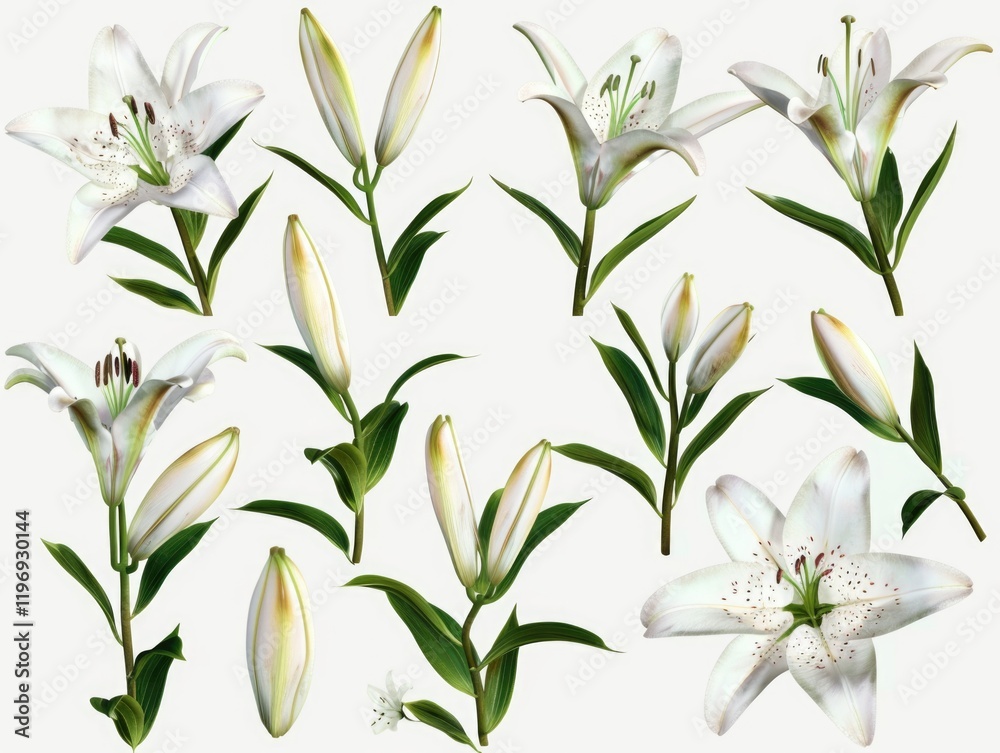 Naklejka premium A collection of delicate lilies of the valley in full bloom, ready to adorn any special occasion or garden.