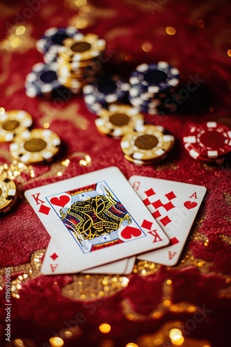 Casino Game King, Queen, Aces, Chips, Gamble photo