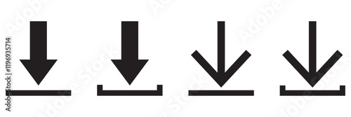 Download flat vector icon. install symbol. Download icon. Modern, simple flat vector illustration. Download icon vector illustration, file download symbol isolated, Software download icon, upload icon