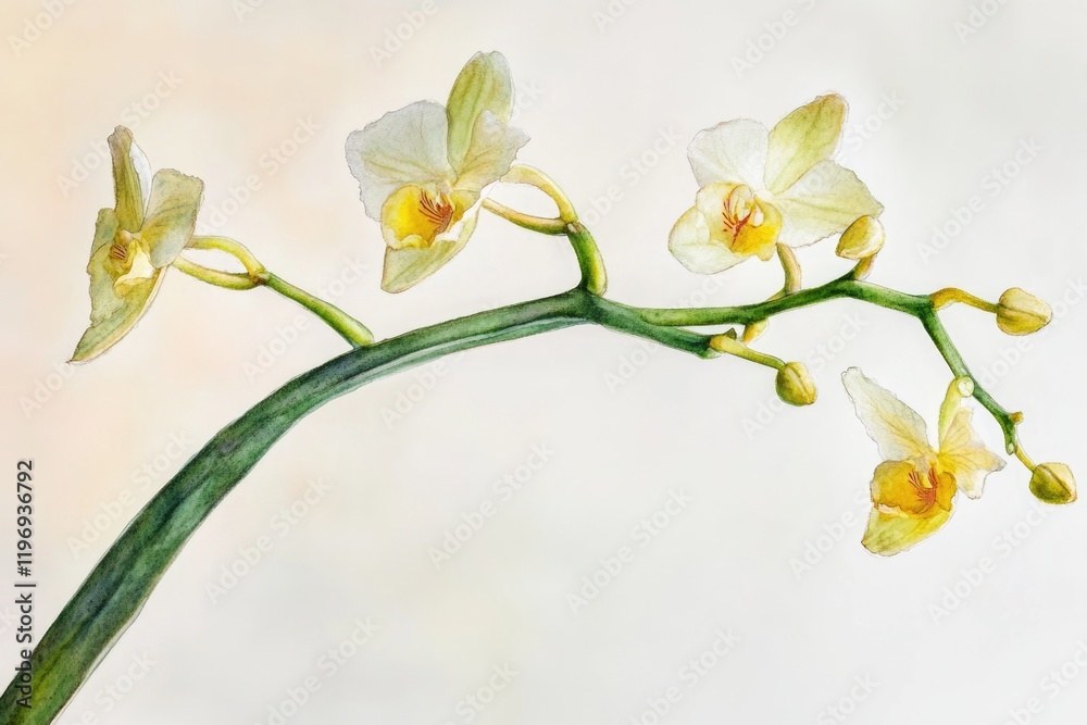 Obraz premium Close-up shot of a single flower on its stem