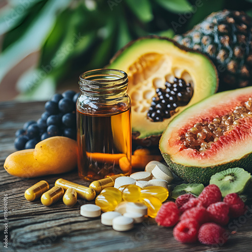 Fruits, Supplements, and Wellness Products, Natural Wellness Essentials