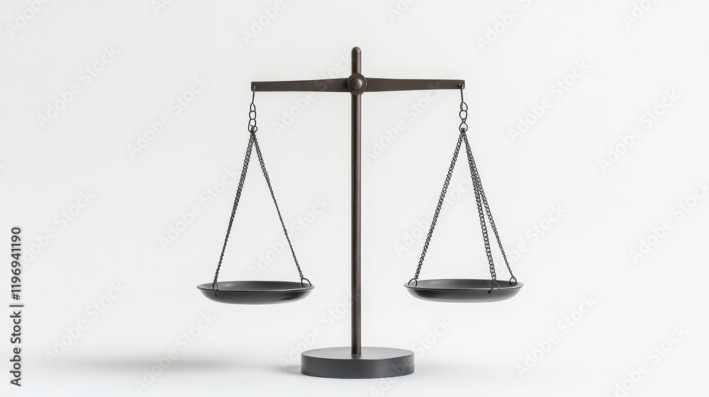 Balanced Scale Representing Justice and Law in Minimalistic Style, Legal, Equality, Court, Justice System, Web Banner Balanced Scale Representing Justice and Law in Minimalistic Style, Legal, Equality, Court, Justice System, Web Banner