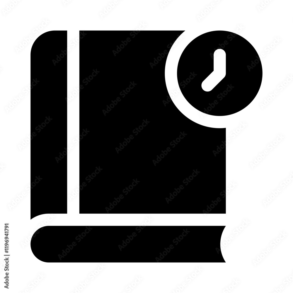 library hours glyph icon library hours glyph icon