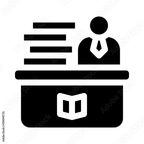 librarian glyph icon