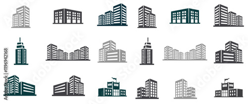 building icon isolated on transparent background