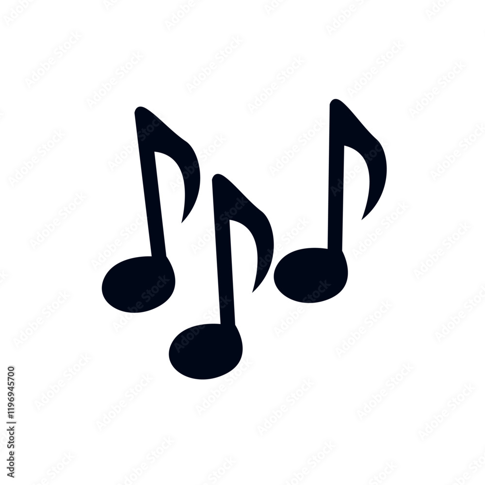 notes audio music note vector symbol sign icon illustration