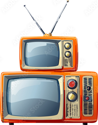  tv retro vintage isolated ai generative