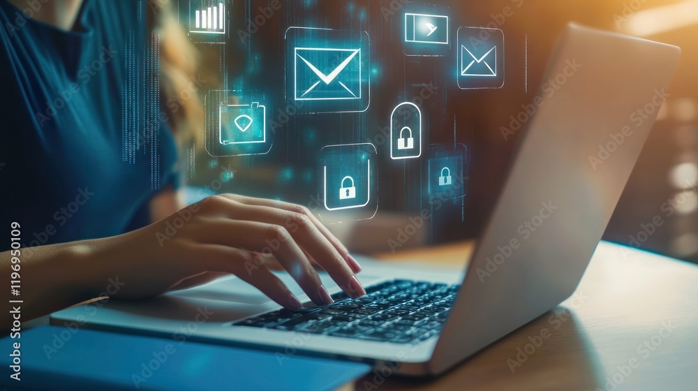 Obraz premium Secure Online Communication