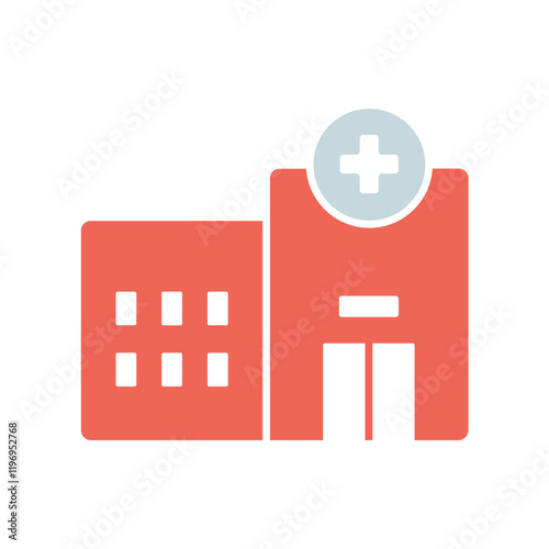 Icon a HOSPITAL, isolated against a clean background.