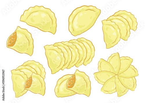 Ilustration of egg dumplings