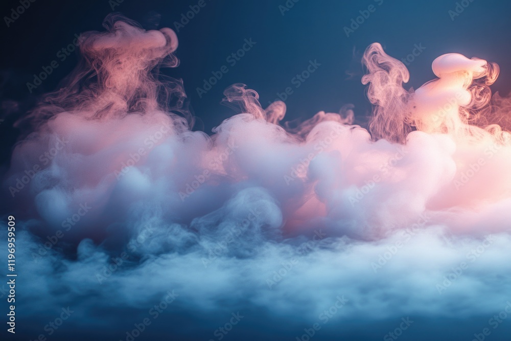 Fototapeta premium A cloudy mass of smoke filling the air