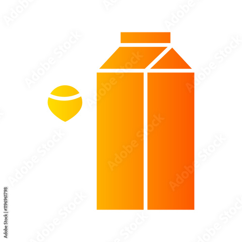 hazelnut milk gradient icon