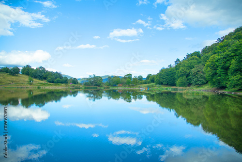 View of beautiful lake. Summer. Environment
